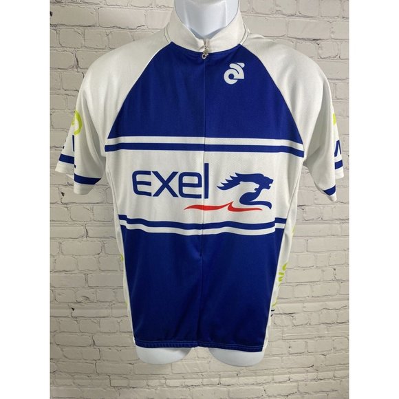 Exel Champ-Sys Pelotonia Multicolored Biking Riding Cycling Half Zip Shirt L - Picture 1 of 8